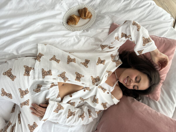 Teddy Bear Print Pyjama Set