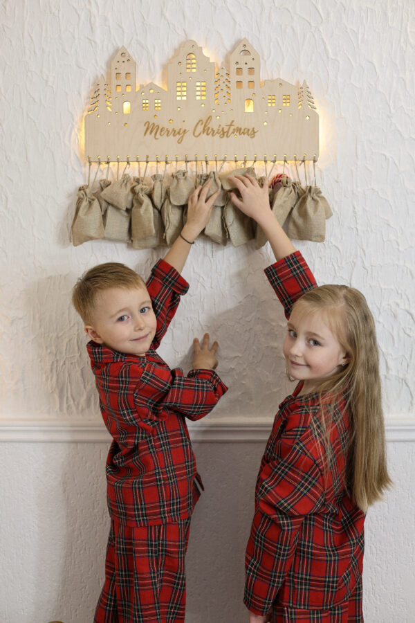 Kids’ Red Tartan Pyjama Set