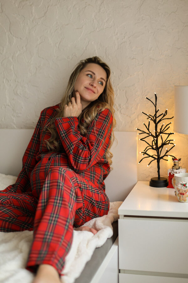 Women’s Red Tartan Pyjama Set