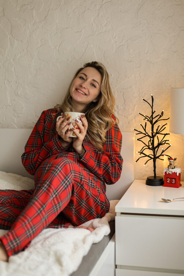 Women’s Red Tartan Pyjama Set