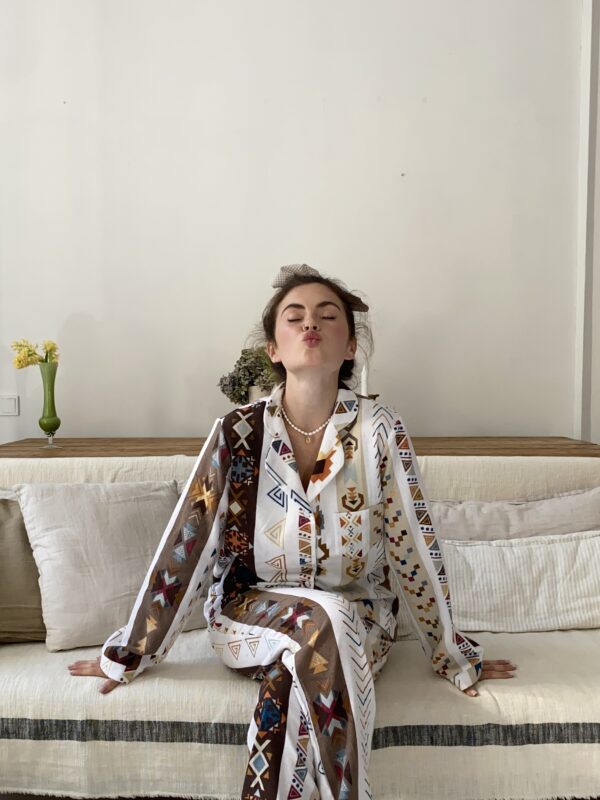 Ethnic Pattern Pyjama Set
