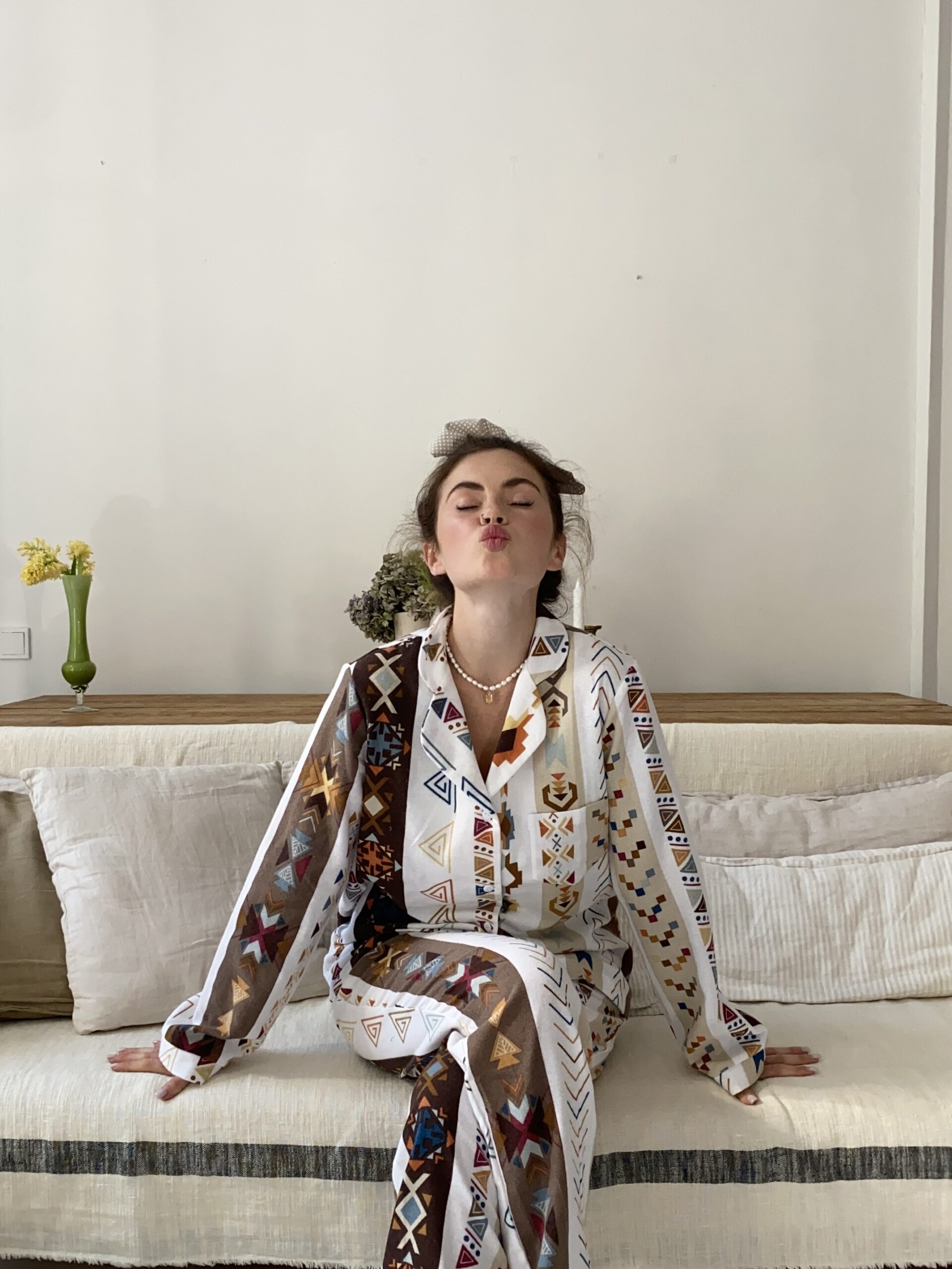 Ethnic Pattern Pyjama Set