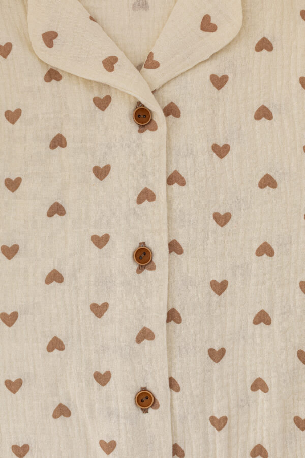 Hearts Print Pyjama Set