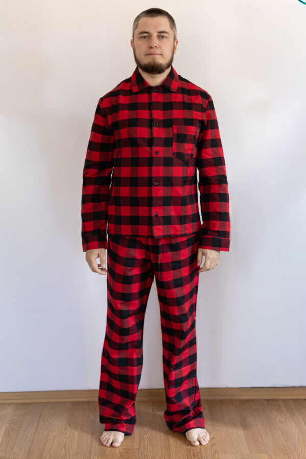 Red Check Men’s Pyjama Set