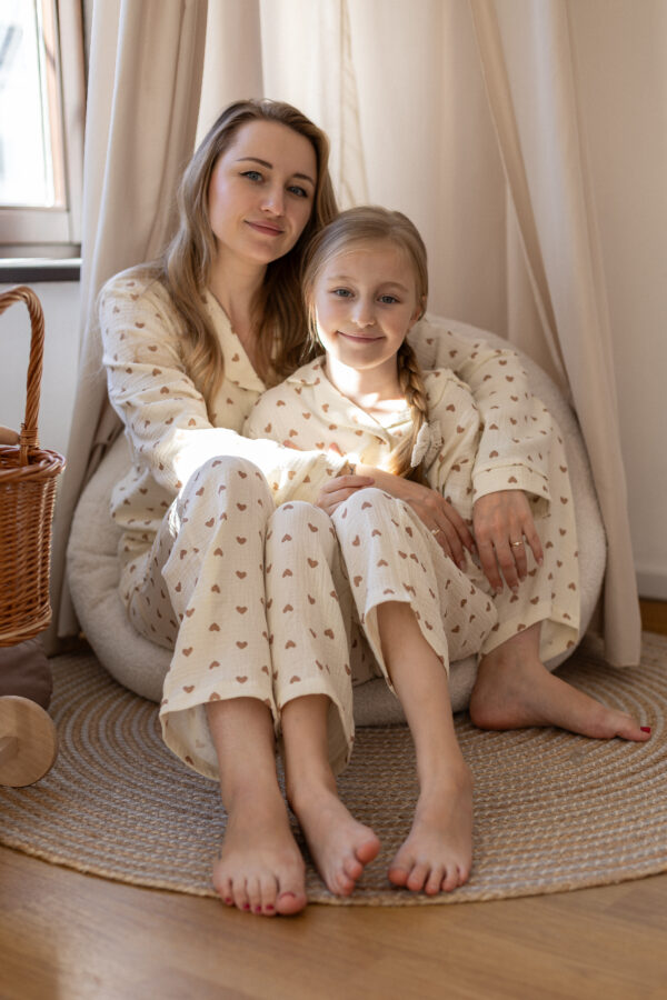 Hearts Print Pyjama Set