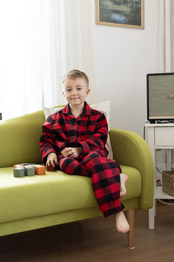 Red Check Kids’ Pyjama Set