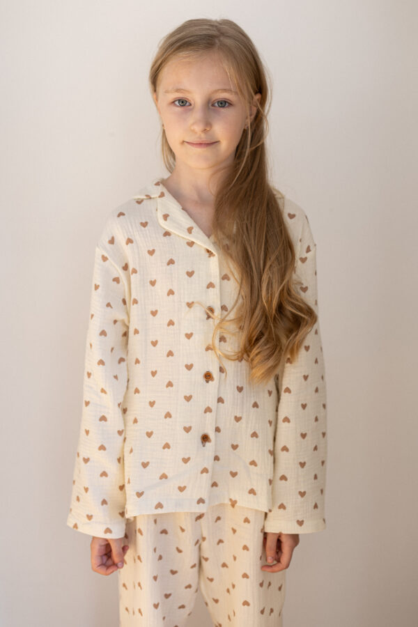 Hearts Print Pyjama Set