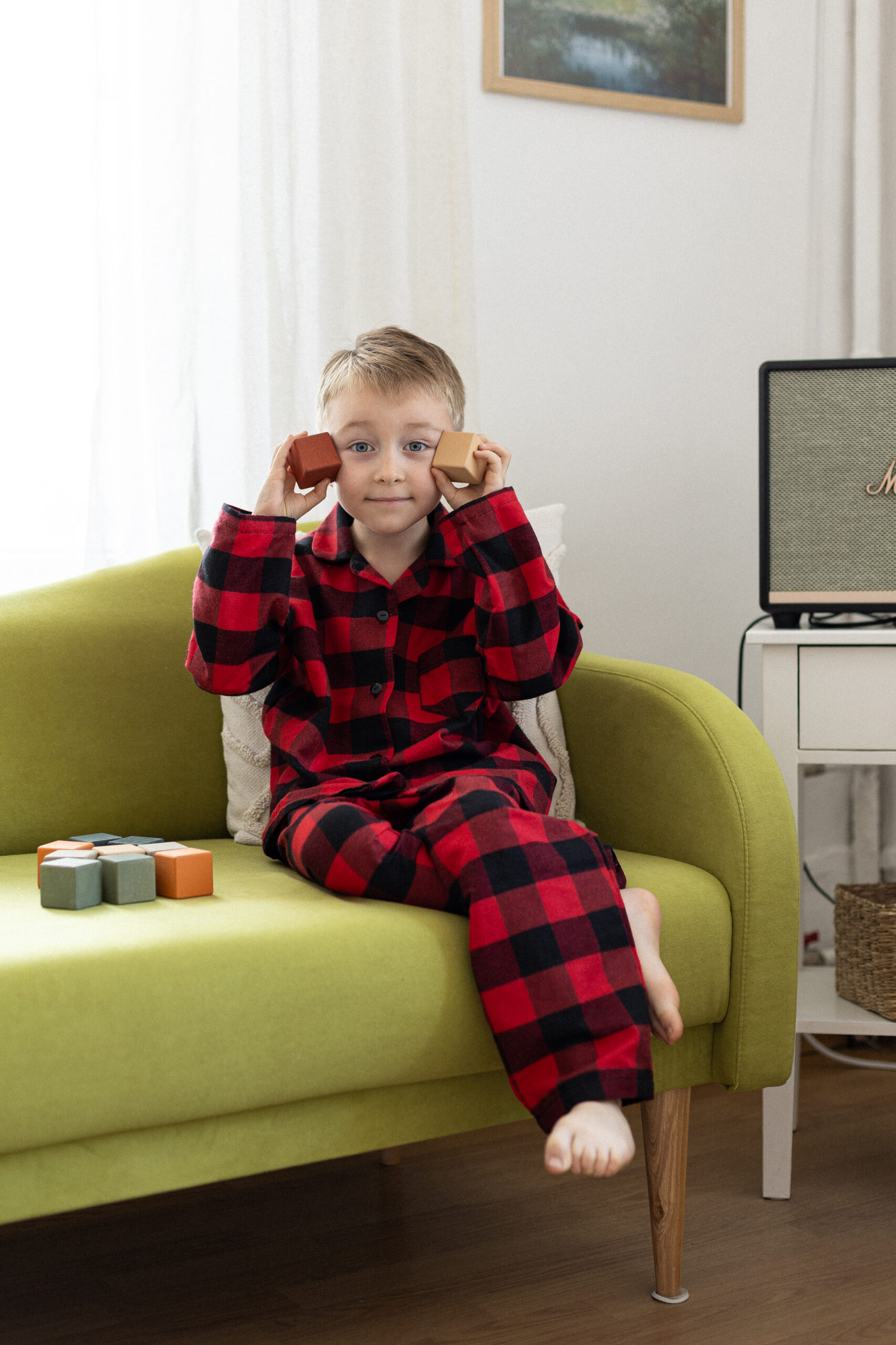 Red Check Kids’ Pyjama Set