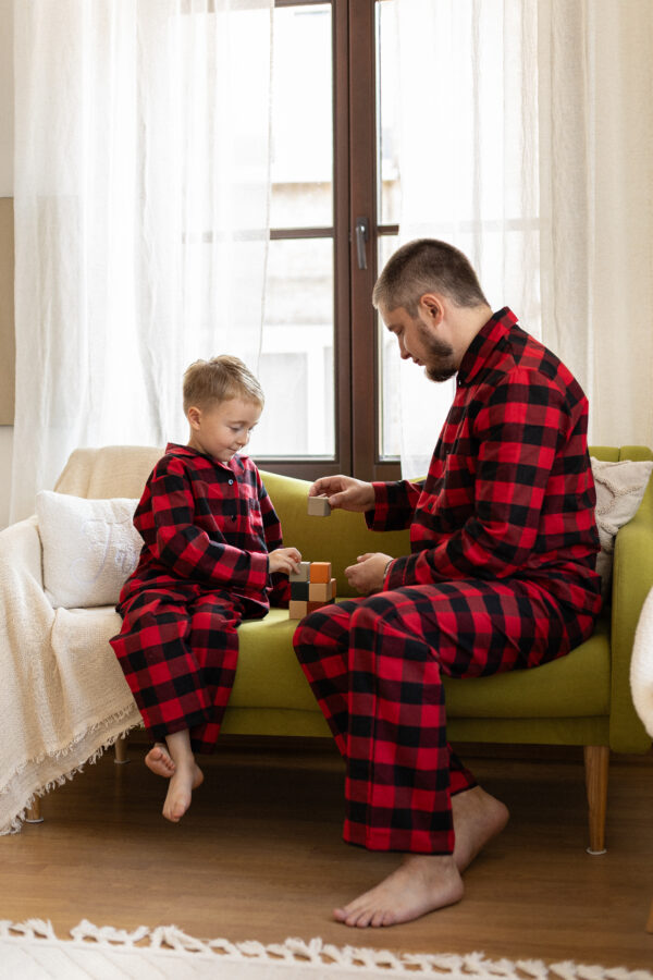 Red Check Men’s Pyjama Set