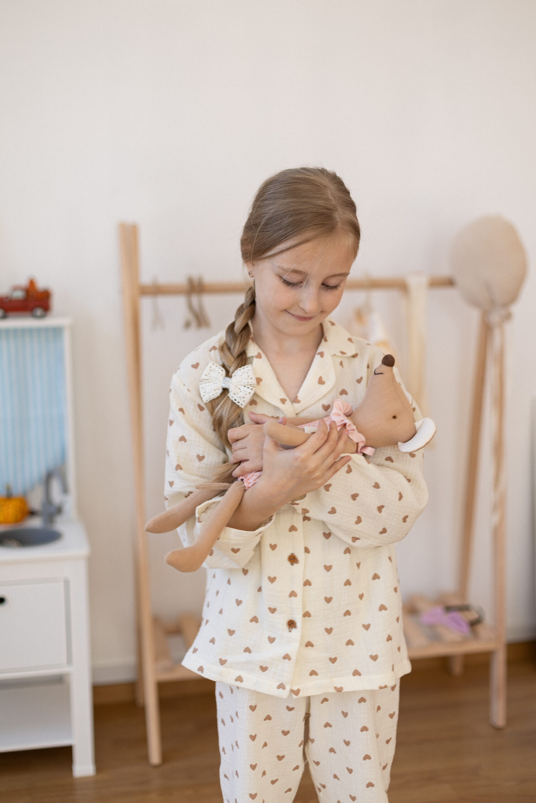 Hearts Print Pyjama Set