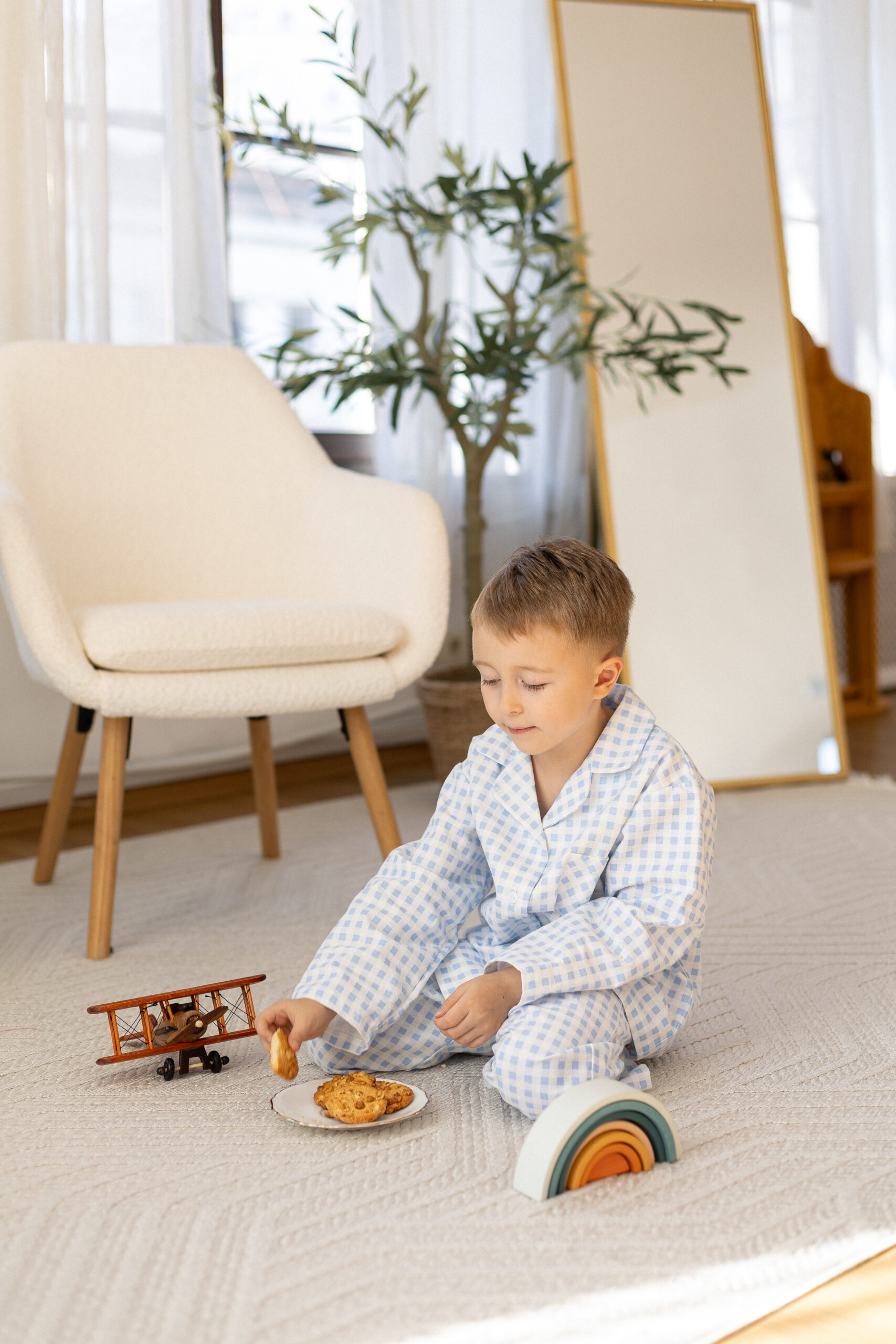 Checkerboard Check Kids’ Pyjama Set