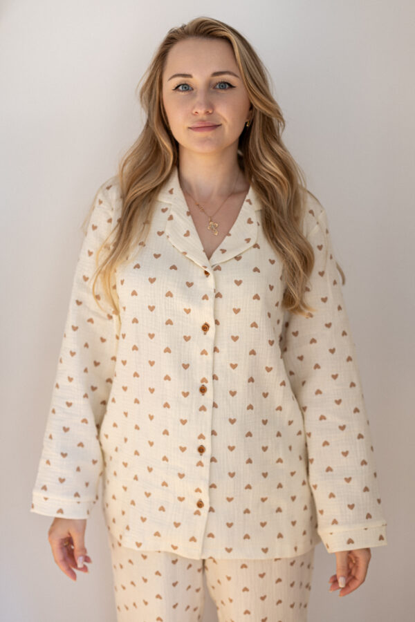 Hearts Print Pyjama Set